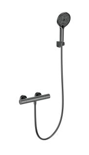 Смеситель для душа Wonzon & Woghand INN 1 WW-B3013-A-BGG с термостатом тёмный графит